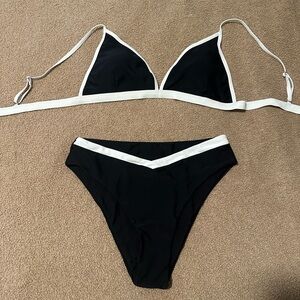 Black and White Bikini Set